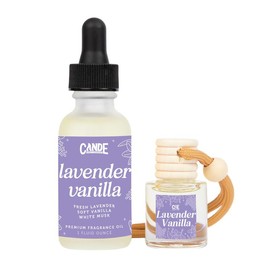 Car Freshener & Refill Bundle - Long Lasting Car Fragrance:_Lavender Vanilla