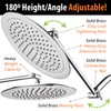 AquaSpa 9-inch Round Rain Shower Head (180 degrees Adjustable) PLUS