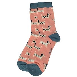 Purple Possum® Socks Dog Print LadiesPink Blue Soft Bamboo Cotton Blend Dogs Sock Gift Idea One Size
