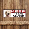 SHAWPRINT Golden Retriever KEEP THE GATE CLOSED METAL GATE SIGN