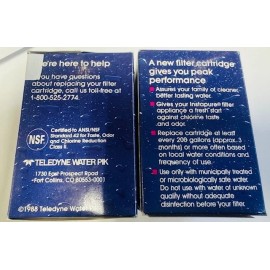 Teledyne Water Pik (2) Instapure Water filter Pik Model R-2C Replacement Faucet Filter Cartridges