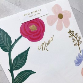 Rifle Paper Co Wildflowers Large Memo Notepad 9x6" Designer Floral
