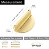 QOGRISUN 5-Pack Solid Brass Cabinet Pulls, Gold Half Moon Drawer