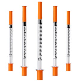 U-100 1mL/cc Syringes with 30G 5/16" (8mm) Individually Wrapped, Pack of 25