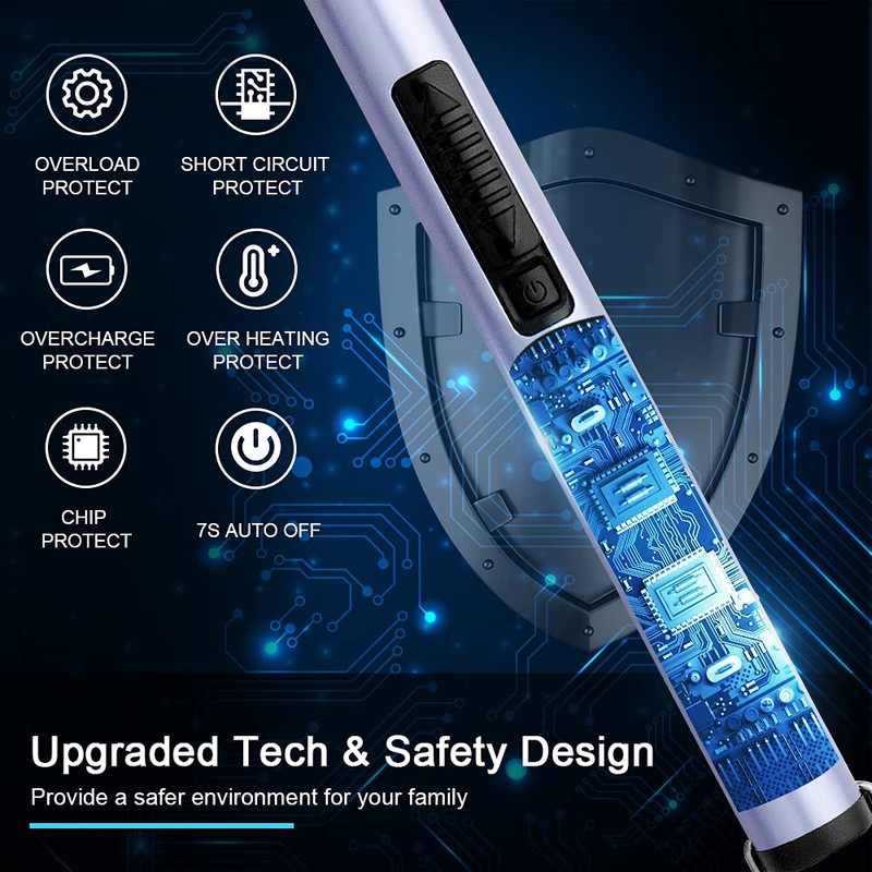 SUPRUS Electric Candle Lighter USB Type C Rechargeable Lighter Steel