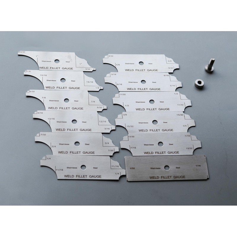 RIVERWELD 12 Piece Fillet Weld Set 1/32" increments to 1/2",