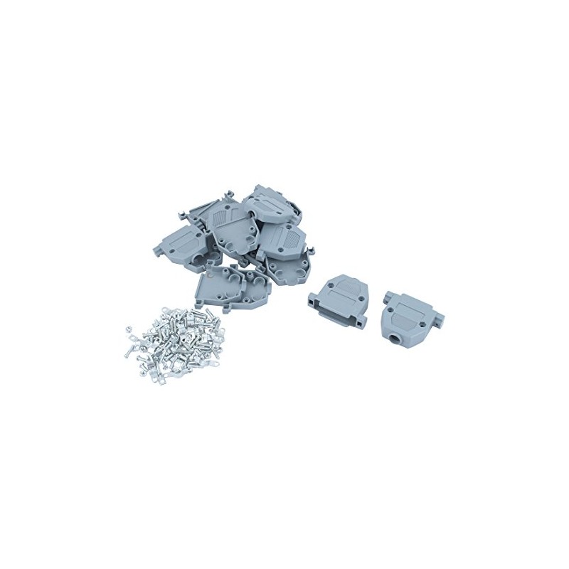 sourcing map Serial Port D-Sub DB25 Connector Kits Plastic Hood