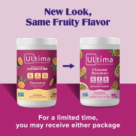 Ultima Replenisher Daily Electrolyte Powder Drink Mix – Sugar Free – Passionfruit, 90 Servings – Hydration Powder with 6 Key Electrolytes and Trace Minerals – Keto Friendly, Non-GMO