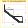 2 Packs Metal Stair Step Stringers, 2 Step Steel Riser