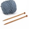 GOTOTOP Knitting Needles Set, 18 Sizes Single Pointed Carbonized Bamboo