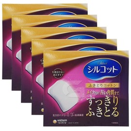 Shirucotto 시루콧토 후키토리 실키 화장솜 32매 5박스 Shirukotto HukiTori Silky Cotton Pads 32 Sheets 5 Boxes