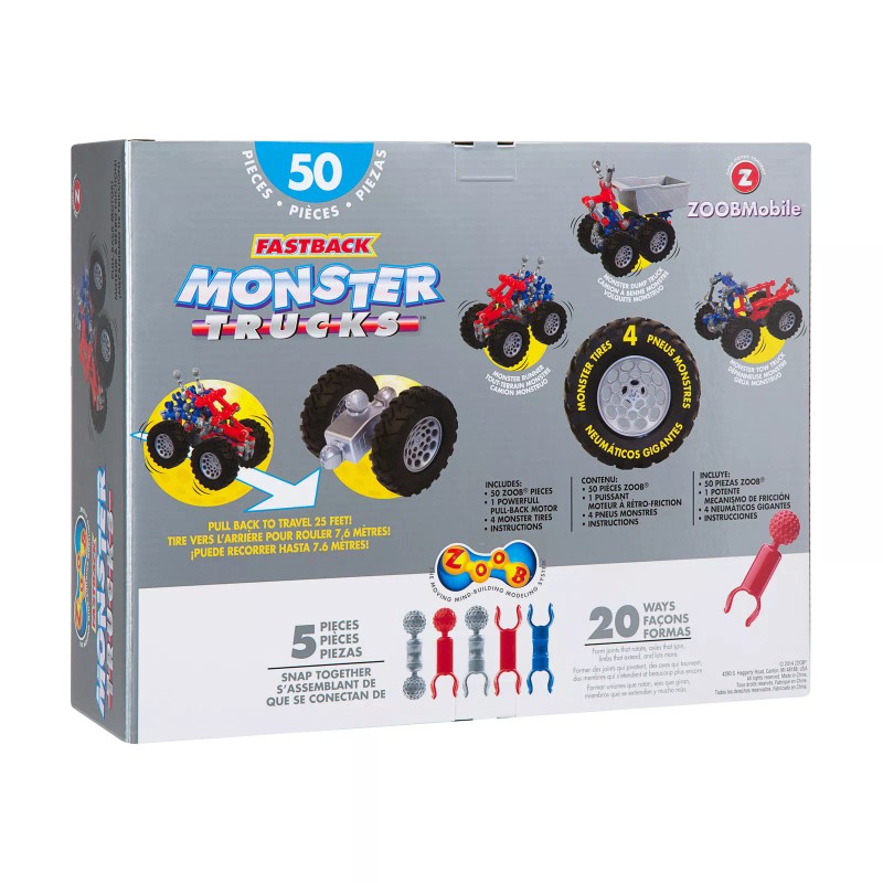 ZOOB New - ZOOBMobile Fastback Monster Trucks - Ages 6+