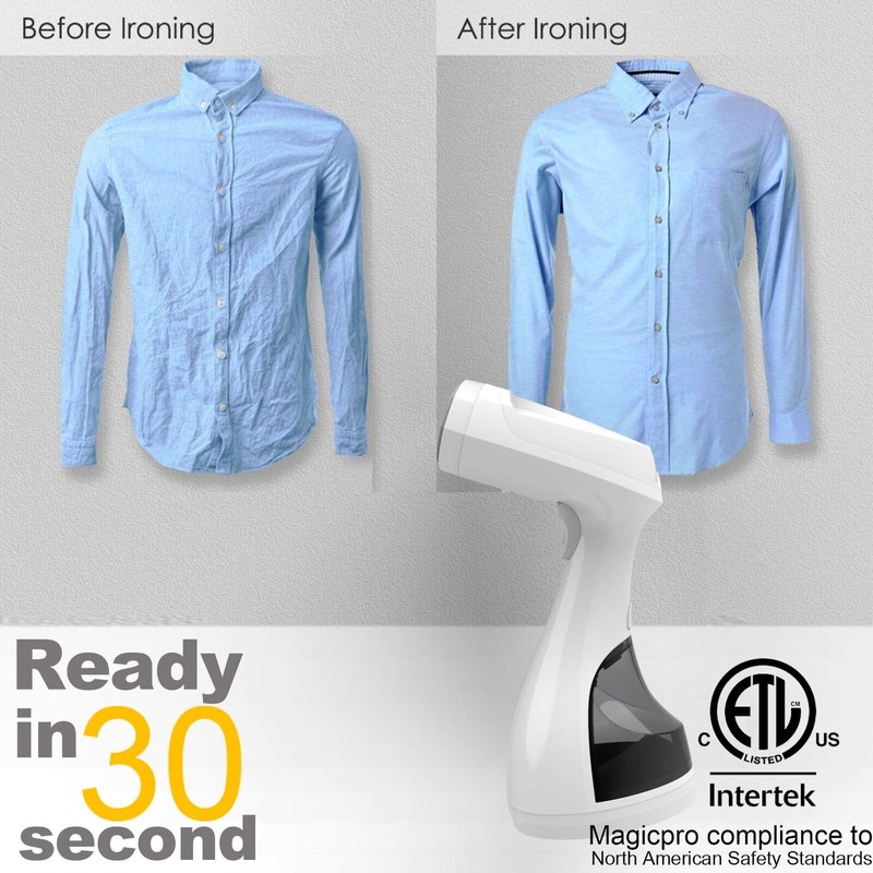 MagicPro Portable Garment Steamer for Clothes, Garments, Fabrics Removes Wrinkles