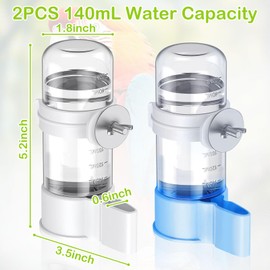 DAWZMR 2 PCS Automatic Bird Cage Water Dispenser, Parakeet Parrot Feeder Hanging Drinking