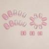 Spring Pink Press on Nails Extra Short Square Fake Nails