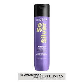 Shampoo Morado Matrix So Silver Para Cabellos Rubios 300 Ml