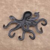 Bronze Octopus Coat Hook with 6 Tentacle Hooks Cast Iron