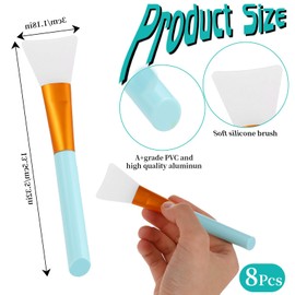 8pcs Silicone Face Mask Applicator Face Mask Brush for Facial,Soft Face Brush for Sleeping Mask, Mud Mask, Hairless Body Lotion