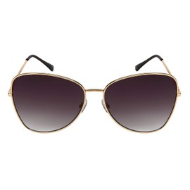 EDGEIWEAR Women Fashion Metal Oversized Butterfly Sunglasses Flat Color Tinted Lens Extra Large Wide Frame BG3204S-FLOCR-1