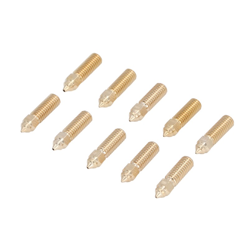 10Pcs 3D Printer Nozzle Kit High Flow Smoother Operation Bass