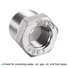 sourcing map Reducer Hex Bushing, 1/2 PT Male to 1/4