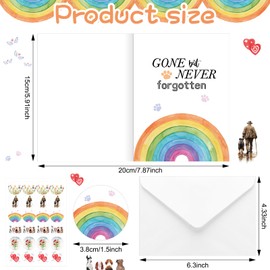 Geyoga 36 Sets Pet Sympathy Cards for Dogs Cats with Envelopes and Stickers, Loss of Dog Condolence Cards Bulk, Thoughtful Bereavement Sympathy Gifts for Loss of Beloved Pet(Classic)