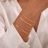 NECOCY Dainty Gold Bracelets for Women 14K Real Gold Plated