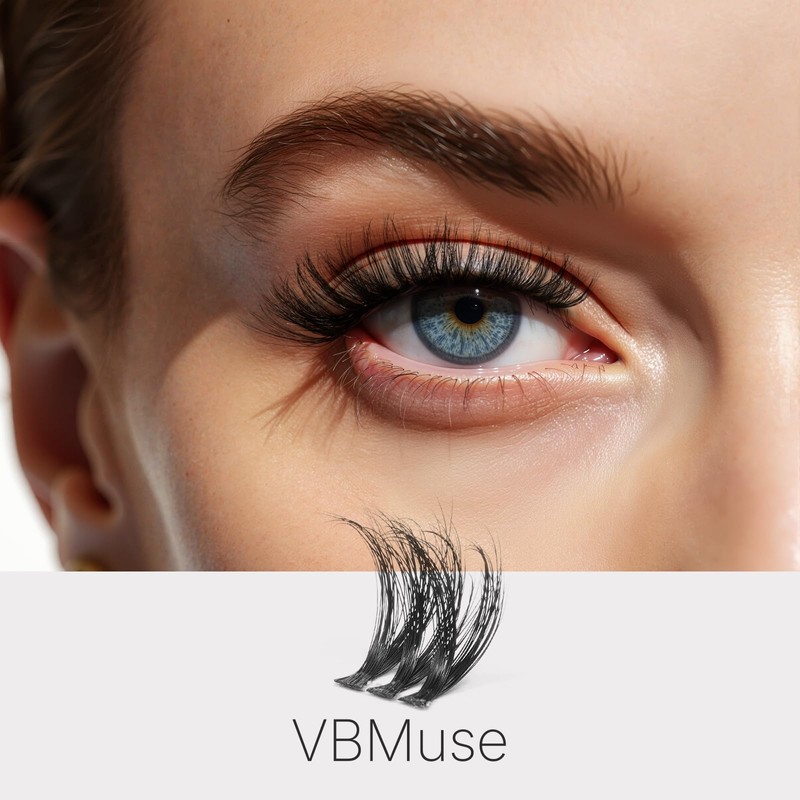 VEYESBEAUTY Eyelashes Cluster Lashes Kit 3D Individual Eyelashes False Eyelashes