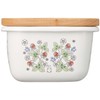 Skater ENBT5-A Enameled Butter Case, Wooden Lid, 16.9 fl oz