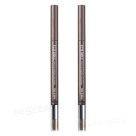 The Saem Eco Soul Pencil & Powder Dual Brow 03 Dark Gray 2pcs / 더샘 에.코 소울 펜슬 앤 파우더 듀얼 브로우 03 진회색 2개