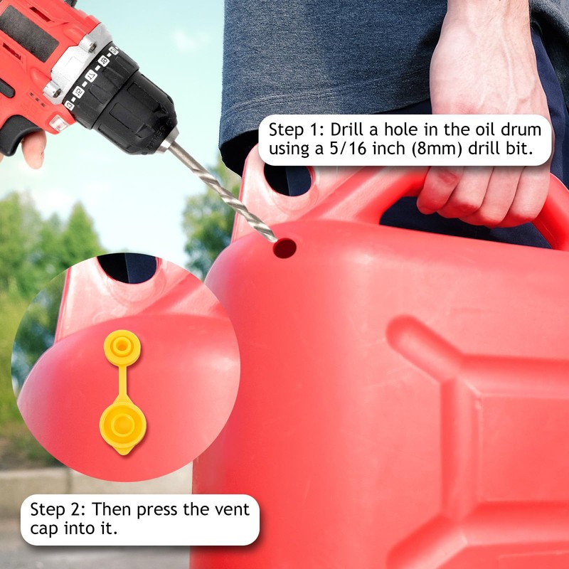 12PCS Gas Can Vents for Plastic Gas Cans, Small Vent