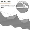Patio 3'W x 12'L Waterproof Pergola Shade Cover Retractable Canopy