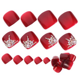 Ipetboom Artificial Toe Nail Tips Full Coverage Pcs Pack Plastic Non-marking for Nail Art Designs