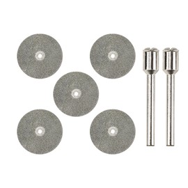 3mirrors Tungsten Electrode Sharpener Blade Diamond Wheels (5pcs) Replacement Cutting Wheels Tig Welding Discs 35mm w/ 2 CNC Connecting Rods