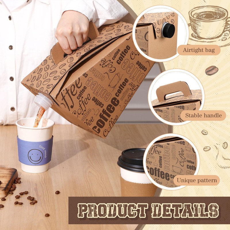 Resholder 30 Pack Coffee Boxes for Catering 96 oz Coffee