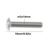Briny River 20pcs Saddle Intonation Screws M3x14mm Stainless Steel Compatible