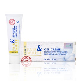 FAIR & WHITE | Crema Despigmentante Aclarante | Tratamiento para manchas en Cara y Cuerpo Rodillas Codos Axilas | Textura en Gel Liviana | 1 oz 30ml