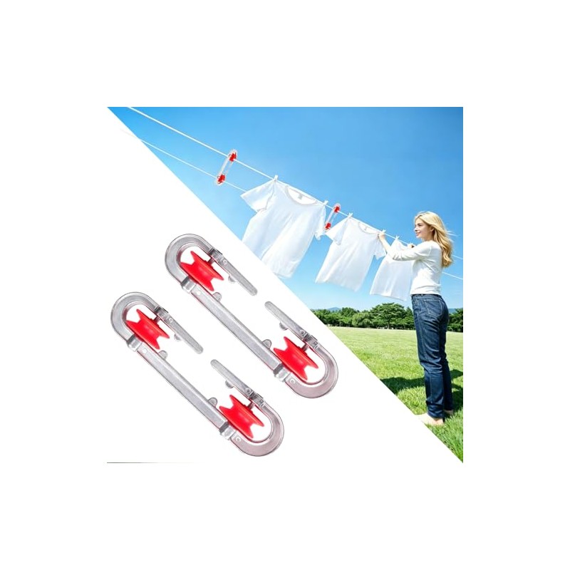 Heavy Duty Clothesline Pulley Kit - 2 Pack Tensioner Separator