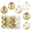 Kesote 24 Bolas Doradas de Navidad Bolas Plásticas Adornos Colgantes