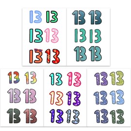 AOEVUIR Pack of 30 Tattoo Number 13 Temporary TS 13 Tattoo Stickers Inspired Party Gifts for Singer Fans Concert Music Festival