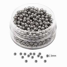 nuoshen 2 x 400 pieces stainless steel cleaning beads, 3 mm, 2 tins