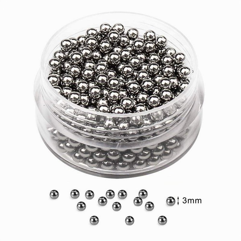 nuoshen 2 x 400 pieces stainless steel cleaning beads, 3