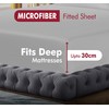 Microfibre Fitted Sheet 30cm Deep Pocket Bed Sheet Soft Brushed