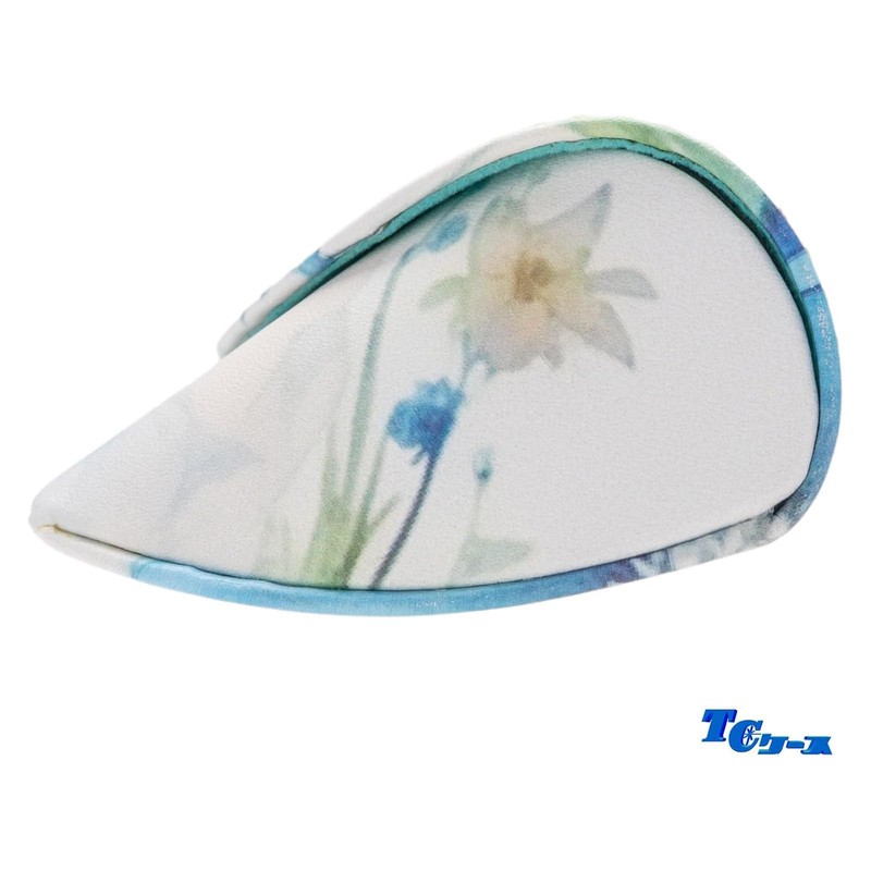 テーシーケース メガネケース おしゃれ レディース セミハード ケース マグネット式 アルミ フェイクレザー ブルー