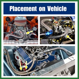 Motoforti AN6 1 Meter Braided PTFE Stainless Steel Car Oil Fuel Gas Line Hose Long-lasting