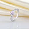 YL 925 Sterling Silver Engagement Rings 5MM Heart Cut Birthstone