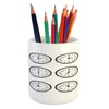 Ambesonne Clock Pencil Pen Holder, Clocks with Numbers That Show