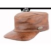 Black Jungle Castro Army Leather Cap Military Cap Biker Cap