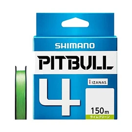 Shimano PL-M54R PE Pitbull Braided Line, 4-braid Type, 164.0 yd (150 m), No. 0.4, Lime Green, 8.6 lbs