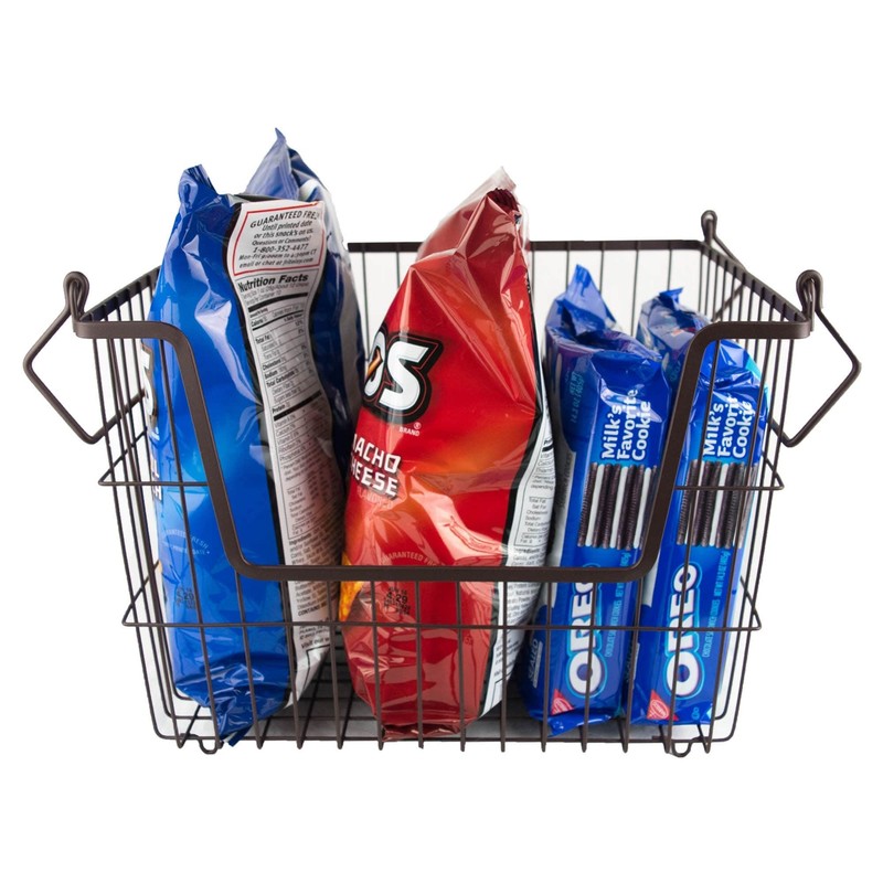 DII Metal Wire Mesh Stackable Utility Storage Bin, Small, 11x11x6,